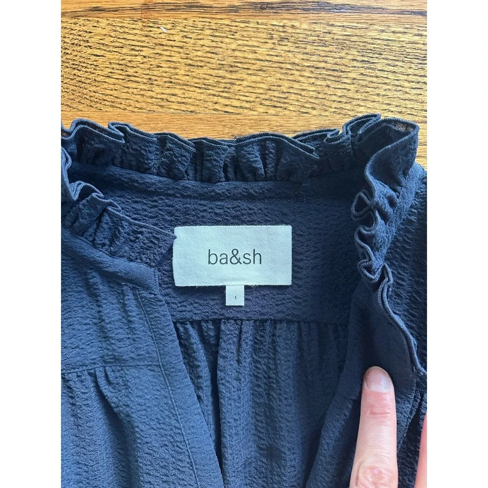 Ba&Sh Isa Dress Dark Navy, Size 1(small) NWT - Picture 7 of 11